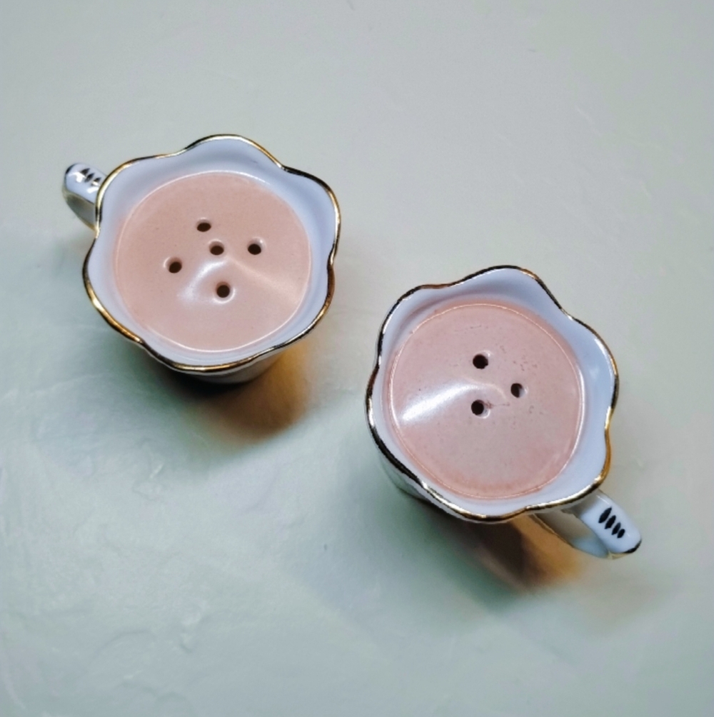Floral Teacup Salt N Pepper Shakers - Picture 4 of 5